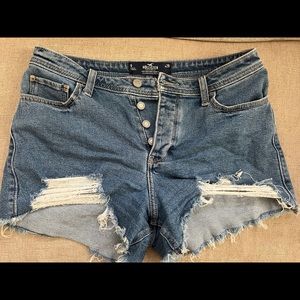 Hollister high rise denim shorts